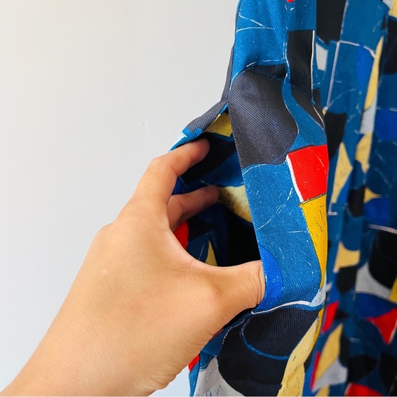 Rare TOAST Paintbox Abstract Print Shirt Dress Midi Size 8 US - Picture 5 of 7